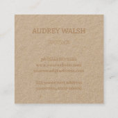 Einfach moderner Quar-Quadrat-Bus Quadratische Visitenkarte (Rückseite)