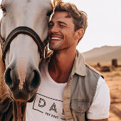 Einfach moderner Schwarzer Rahmen-Vater Est. 2024 T-Shirt