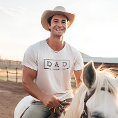 Einfach moderner Schwarzer Rahmen-Vater Est. 2024 T-Shirt