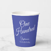 Einfach moderner Script Lavender 100. Geburtstag Pappbecher (Vorderseite)