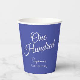 Einfach moderner Script Lavender 100. Geburtstag Pappbecher