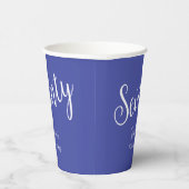 Einfach moderner Script Lavender Lila 70. Geburtst Pappbecher (Rechts)