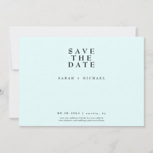 Einfach moderner Text nur eisblau hochheizen Save The Date