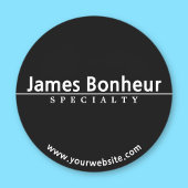 Einfach moderner weißer Text auf schwarz wasserdic Etiketten