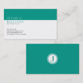 Einfach moderner White & Peacock Green SEO-Spezial Visitenkarte (Vorne/Hinten)