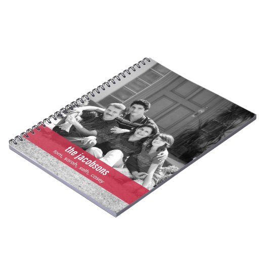 Einfach modernes Band-Personalisiert-Notebook Notizblock (Linke Seite)