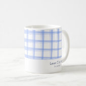 Einfach modernes Blue Lattice Design Kaffeetasse (VorderseiteRechts)