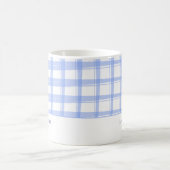 Einfach modernes Blue Lattice Design Kaffeetasse (Mittel)
