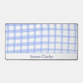 Einfach modernes Blue Lattice Design Schreibtischunterlage (Vorderseite)