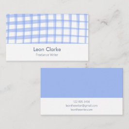 Einfach modernes Blue Lattice Design Visitenkarte