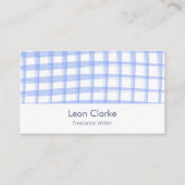 Einfach modernes Blue Lattice Design Visitenkarte (Vorderseite)