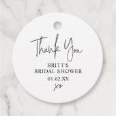 Einfach Modernes Brautparty Gefallen Vielen Dank T Geschenkanhänger (Vorderseite)