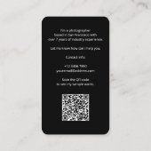 Einfach modernes Foto QR Code Berufliches Portfoli Visitenkarte (Rückseite)