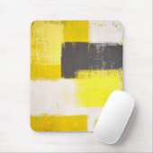 "Einfach modernes" graues und gelbes abstraktes Mousepad (Mit Mouse)