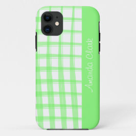 Einfach modernes Green Lattice Design Case-Mate iPhone Hülle
