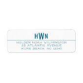 Einfach Modernes Herrenmonogramm Professionell Bla (Vorne)