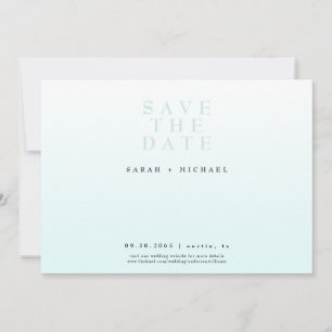 Einfach modernes Hochzeiteis Save The Date