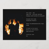 Einfach modernes mehrsprachiges Foto an der Grenze Save The Date (Rückseite)