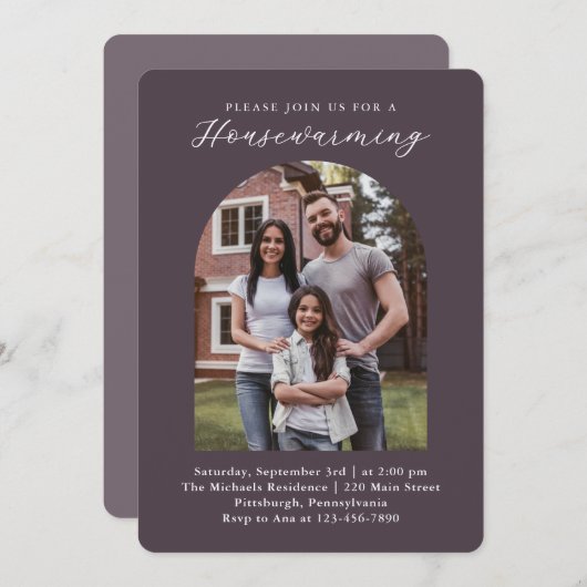 Einfach modernes neues Zuhause Housewarming Foto l Ankündigung (Vorne/Hinten)