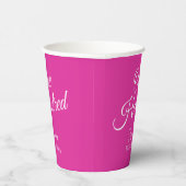 Einfach modernes Script Rosa 100. Geburtstag Pappbecher (Rechts)