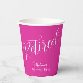 Einfach modernes Script-Rosa-Party Pappbecher