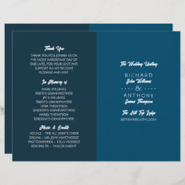 Einfach modernes, trendiges Hochzeitsprogramm