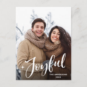 Einfach modernes Weihnachts-FOTO Gruß Holiday Pos Postkarte