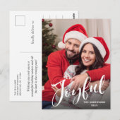 Einfach modernes Weihnachts-FOTO Gruß Urlaub Postkarte (Vorne/Hinten)