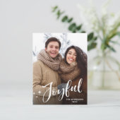 Einfach modernes Weihnachts-FOTO Gruß Urlaub Postkarte (Stehend Vorderseite)