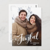 Einfach modernes Weihnachts-FOTO Gruß Urlaub Postkarte (Vorne/Hinten)