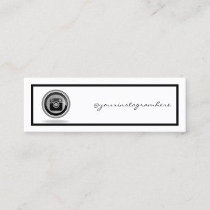 Einfach modernes Weiß, Frame Instagramm Social Med Mini Visitenkarte