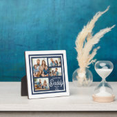 Einfach modernes Weiß Navy Blau Wir Liebe Sie Dadd Fotoplatte (InSitu)