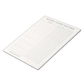 Einfach modernes wöchentliches Habit Tracker Teara Notizblock (angewinkelt)