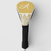 Einfach Monogram Gold White Marmor marbeln Golf Headcover (Vorderseite)