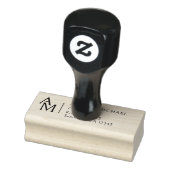 Einfach, Monogramm-Briefmarke Gummistempel (Stempel)