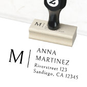 Einfach, Monogramm-Briefmarke Gummistempel