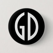 Einfach Monogramm Ideen 1 Button (Vorderseite)