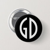 Einfach Monogramm Ideen 1 Button (Vorne & Hinten)