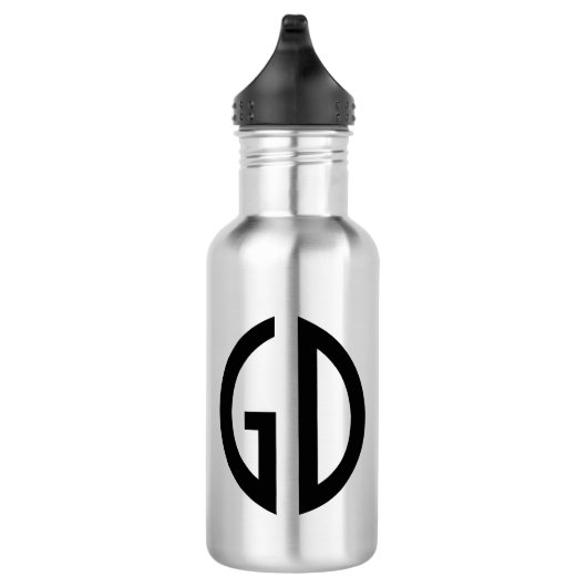 Einfach Monogramm Ideen 1 Edelstahlflasche (Rechts)