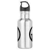 Einfach Monogramm Ideen 1 Edelstahlflasche (Rückseite)