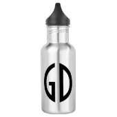 Einfach Monogramm Ideen 1 Edelstahlflasche (Links)