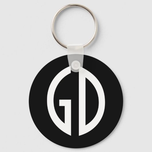 Einfach Monogramm Ideen 1 Schlüsselanhänger (Vorderseite)