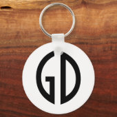 Einfach Monogramm Ideen 1 Schlüsselanhänger (Rückseite)