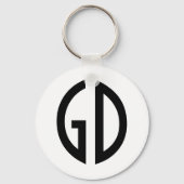 Einfach Monogramm Ideen 1 Schlüsselanhänger (Rückseite)