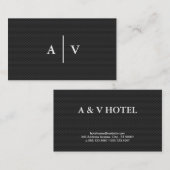 einfach | Monogramm (Kohlenstoffmuster) Visitenkarte (Vorne/Hinten)