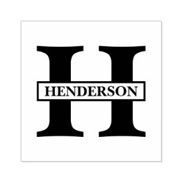 Einfach Monogramm-Name Gummistempel