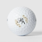 Einfach Monogramm weiß Golfball (Vorderseite)