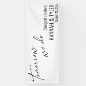 Einfach Morgen machen wir das Probe Dinner Weiß Banner (Vertikal)