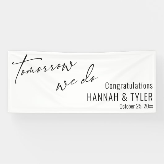 Einfach Morgen machen wir das Probe Dinner Weiß Banner (Horizontal)