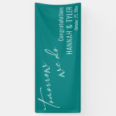 Einfach Morgen machen wir Probe Abendessen Aquamar Banner (Vertikal)